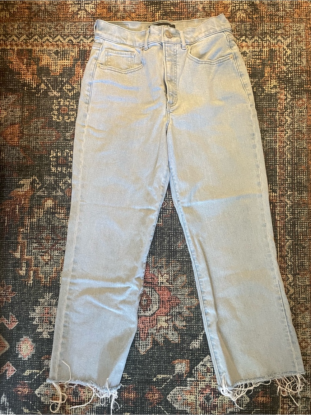 Express Cropped Wide Leg High Rise Jeans